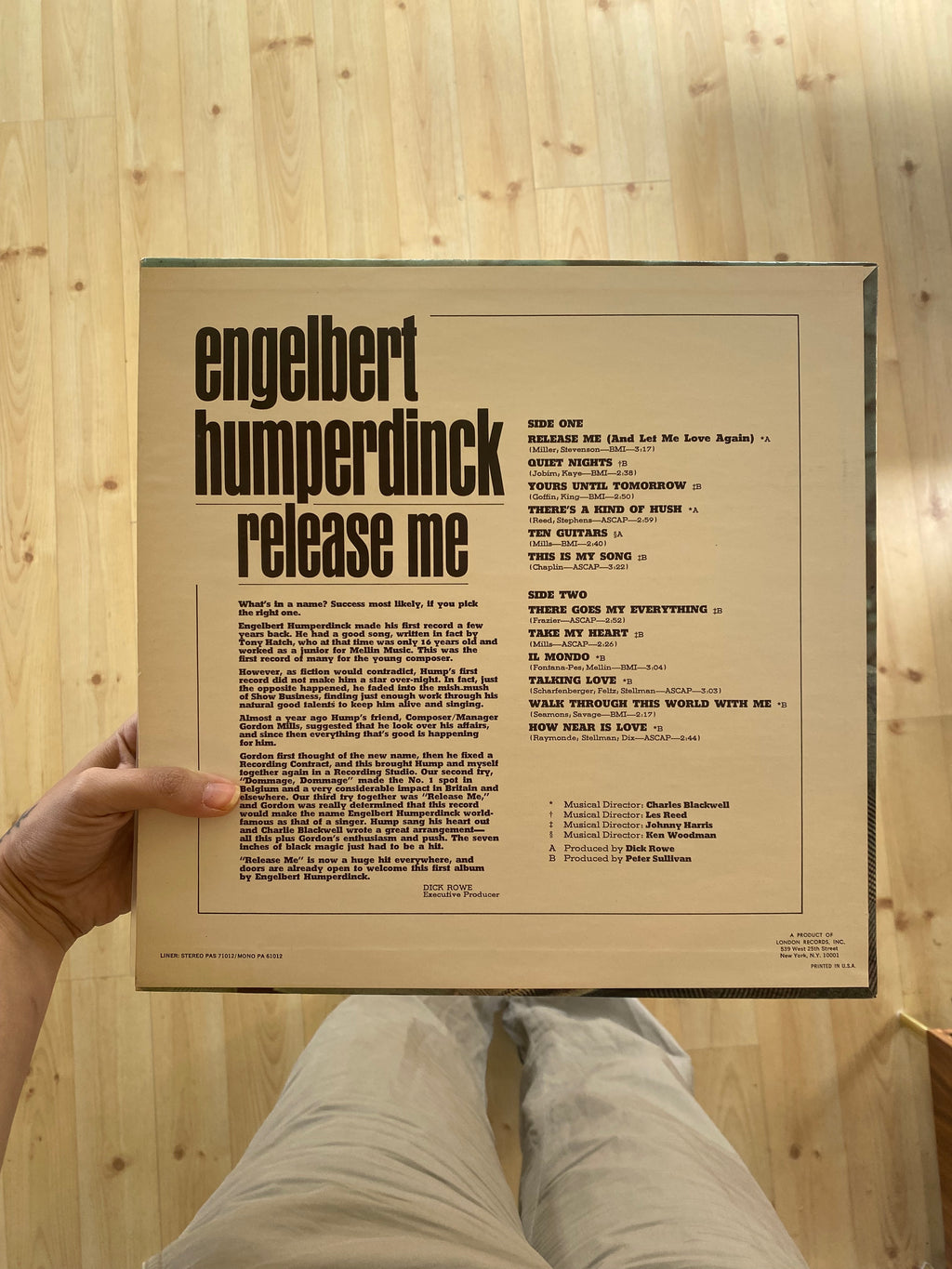Engelbert Humperdinck ‎– Release Me